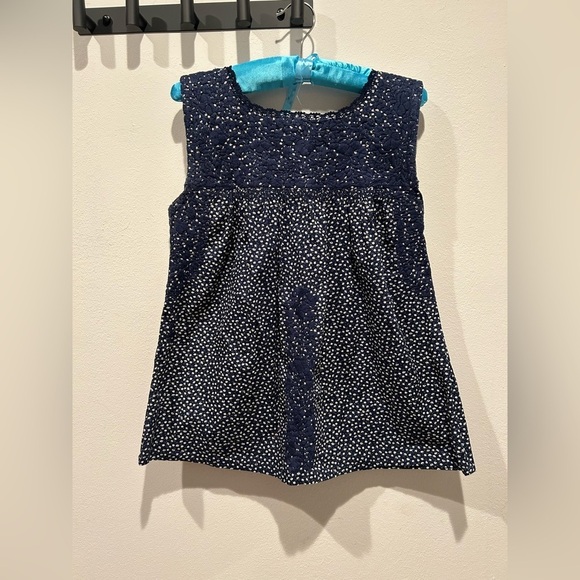 Mi Golondrina Tops - MI GOLONDRINA MÉXICO Navy and White Floral Top / Size XS /